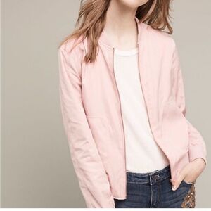 Hei Hei for  Anthropologie  journey Bomber Jacket  pink